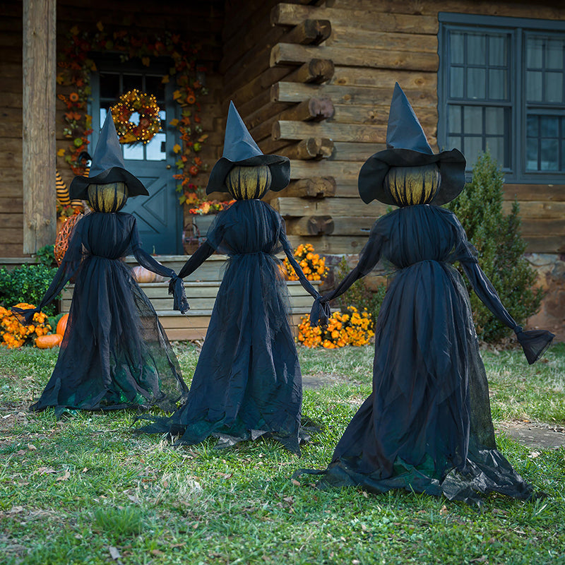 Lighted Halloween Witch Stakes