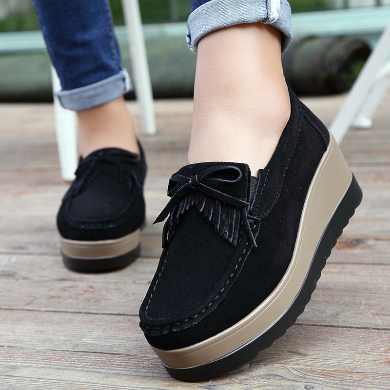 Women Tassel Moccasins Platform Shoes