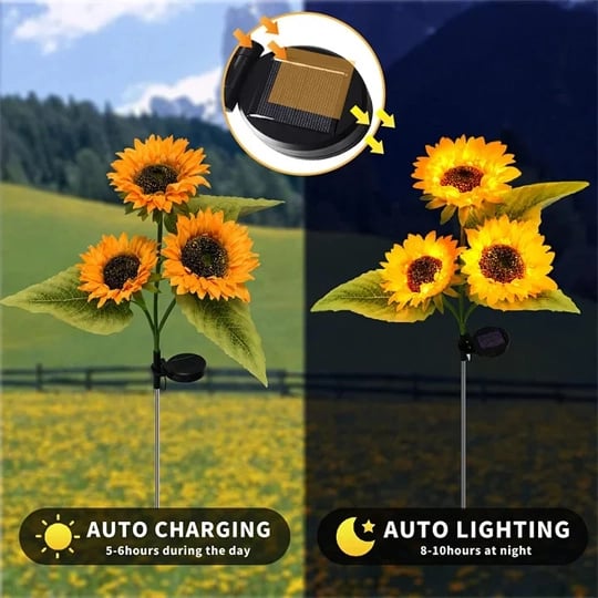 🌻 Waterproof Solar Sunflower Light