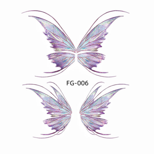 Glitter Mutated Butterfly Wings Tattoo Eye Sticker