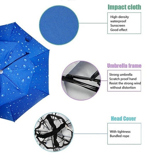 (Last Day Promotion - 50% OFF) Outdoor Double Layer Umbrella Hat