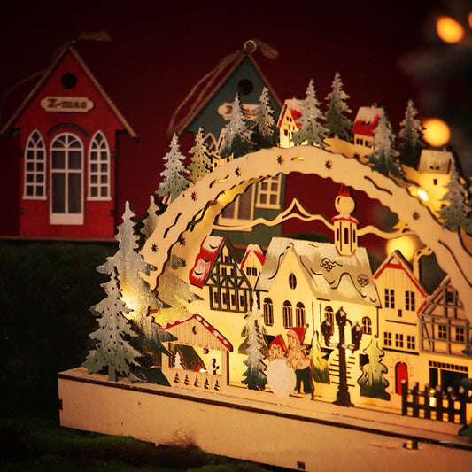 Glowing LED Christmas Village