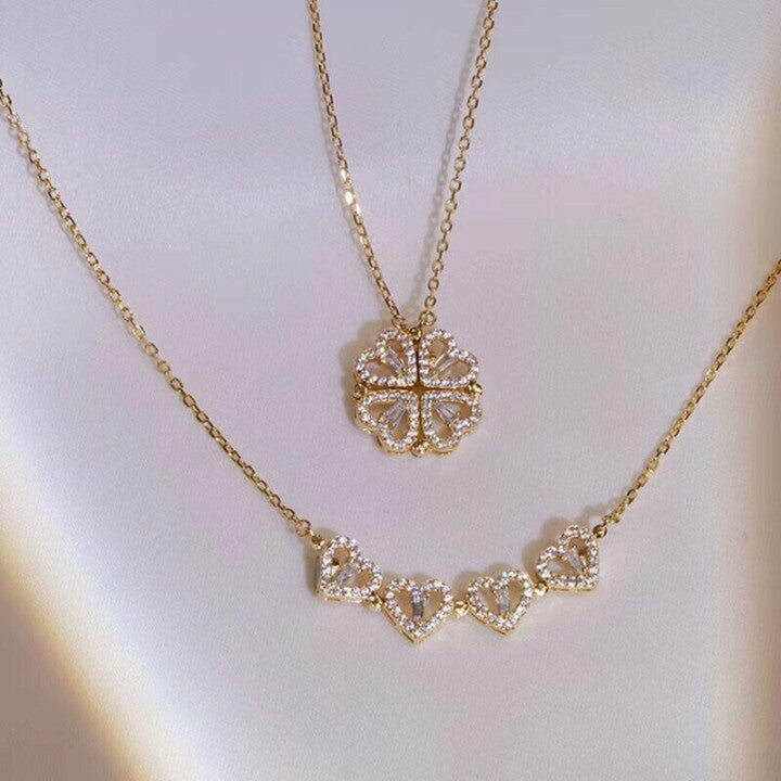 Four-Leaf Heart Shape Necklace🎁The Best Gifts For Your Loved Ones