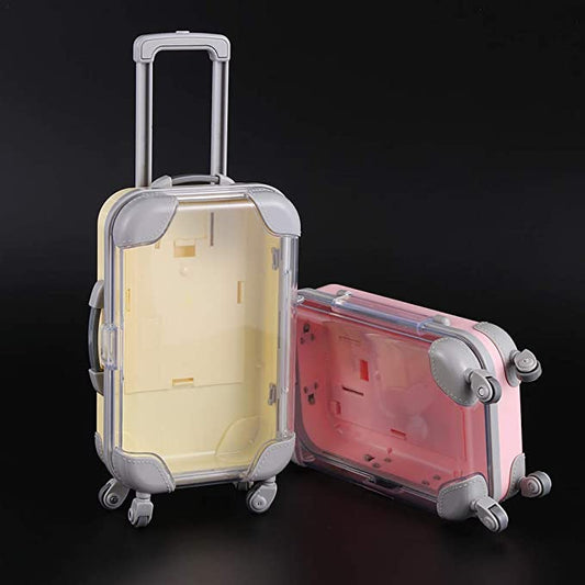 Fashion False Eyelashes Storage Suitcase, DIY Barbie Suitcase Transparent Case