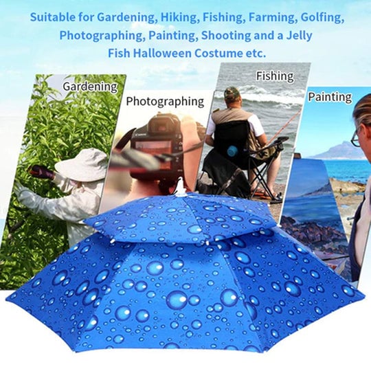 (Last Day Promotion - 50% OFF) Outdoor Double Layer Umbrella Hat