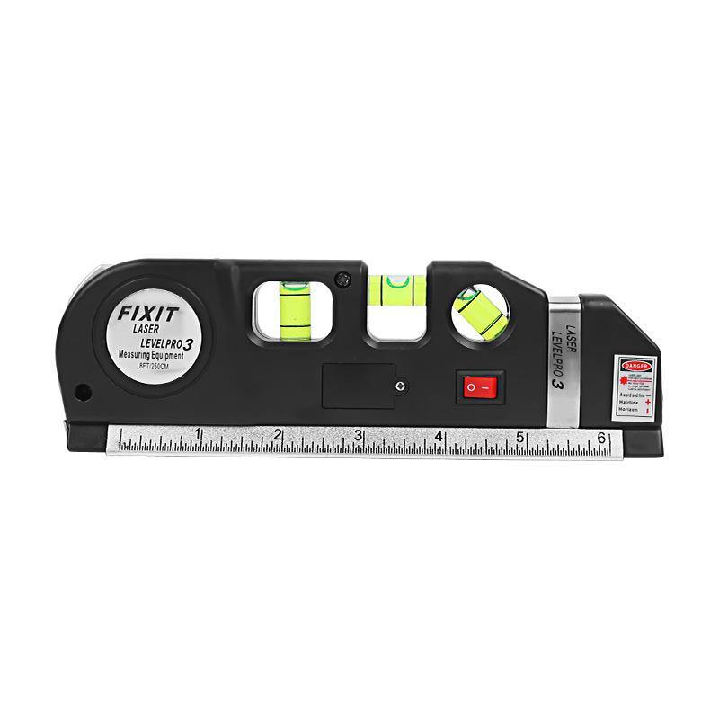 Laser Level Ruler Multi-functional Household Infrared Decoration (Black)