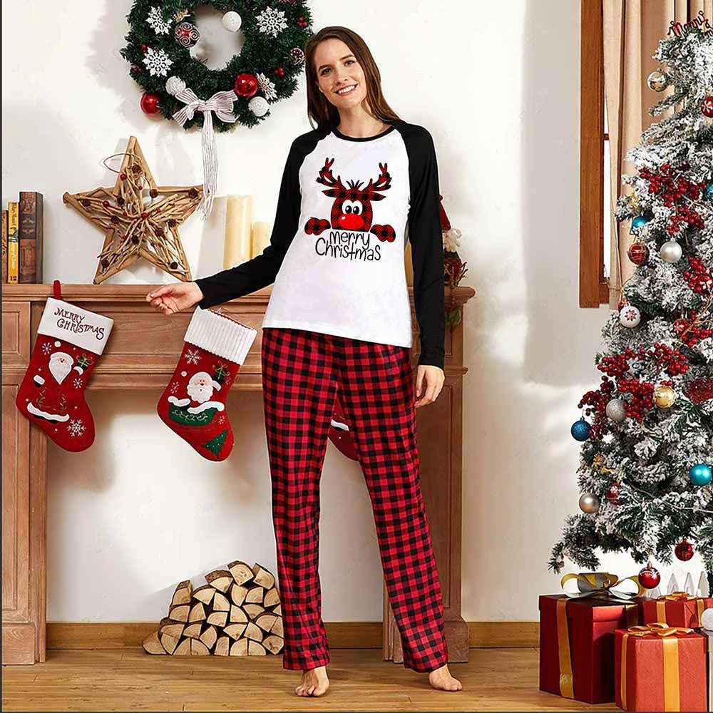 🎄 Early Christmas Pre-Sale - 50% Off -Reindeer Red Plaid Christmas Family Pajamas