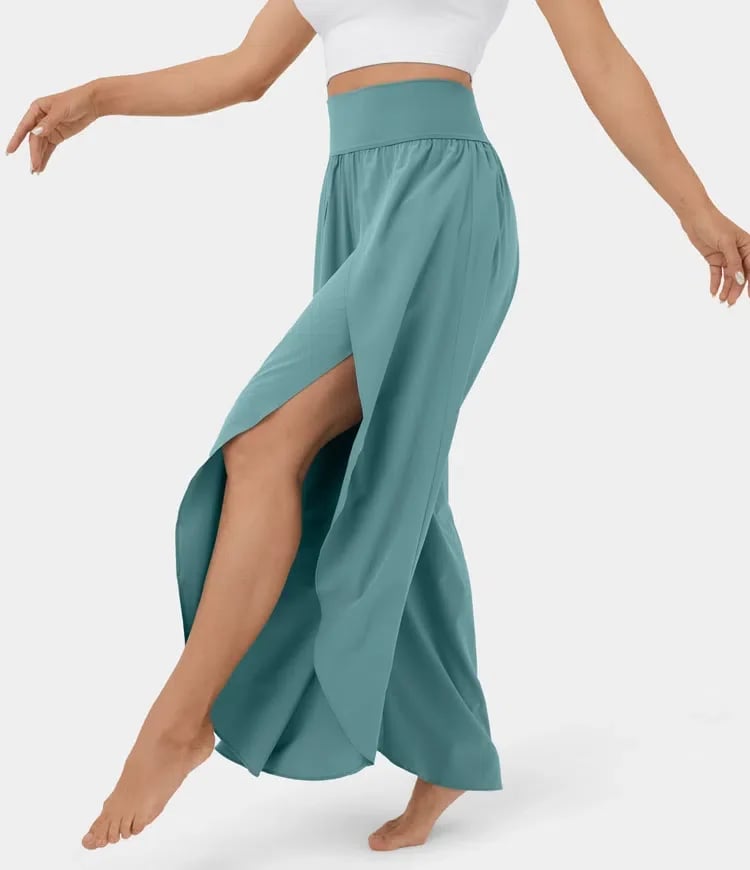 🔥High Waisted Split Wide Leg Quick Dry Casual Pants🎉