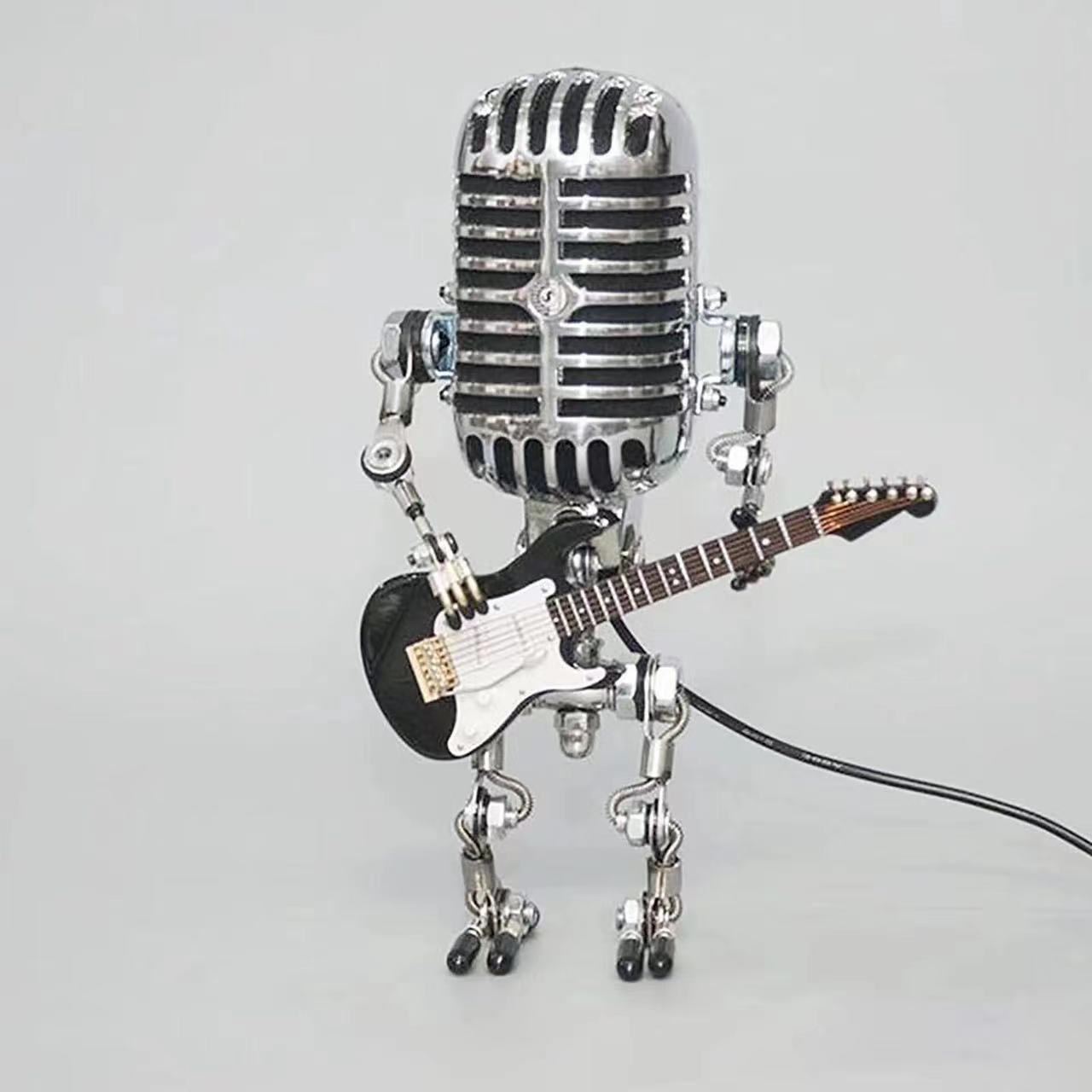 Vintage Metal Microphone Robot Desk Lamp🎸