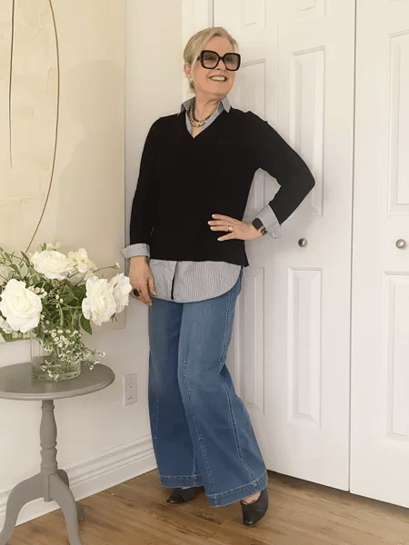 🔥Seamed Front Wide Leg Jeans (Buy 2 Free Shipping)