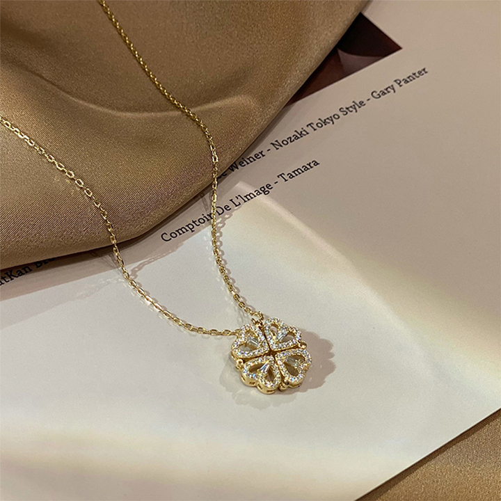 Four-Leaf Heart Shape Necklace🎁The Best Gifts For Your Loved Ones