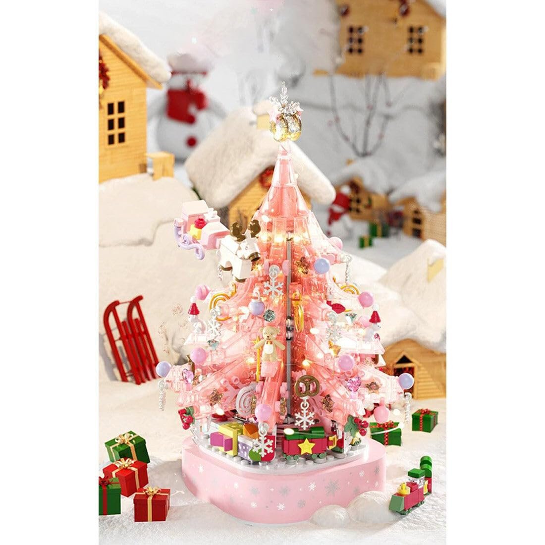 Pink Crystal Christmas Tree Building Block Set - Last day 49% Off🔥