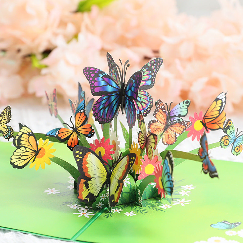 Colorful Butterflies Pop-up Card