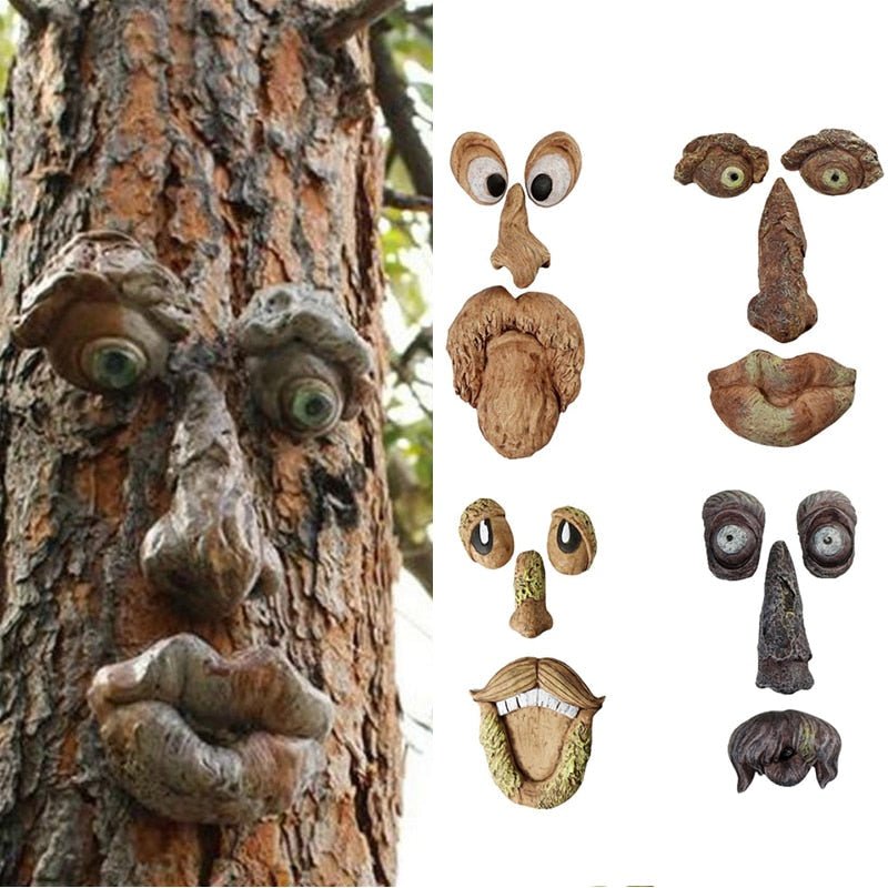 Old Man Tree Face Garden Sculpture