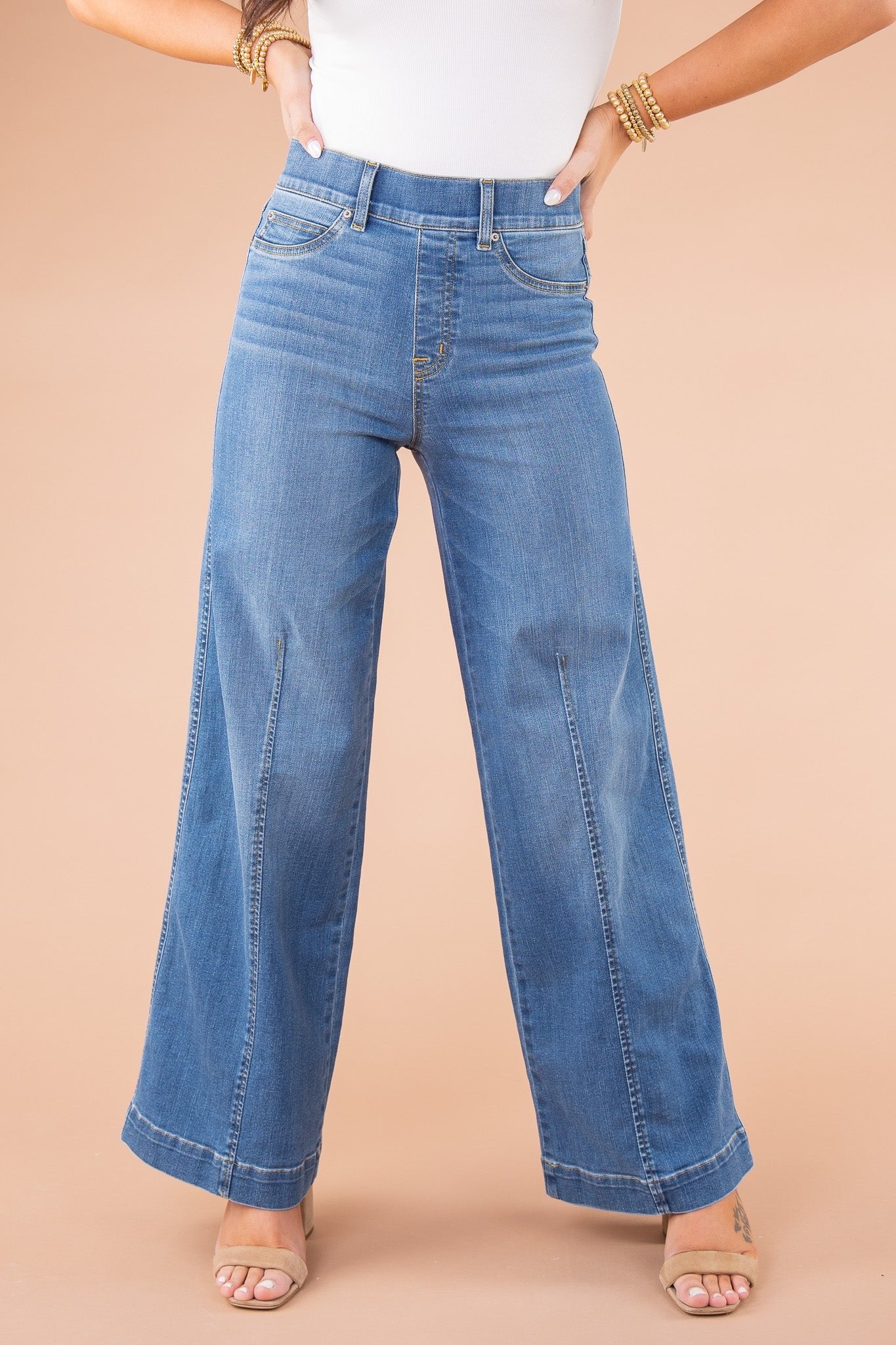 Last Day 50% OFF🔥Seamed Front Wide Leg Jeans (Buy 2 Free Shipping)