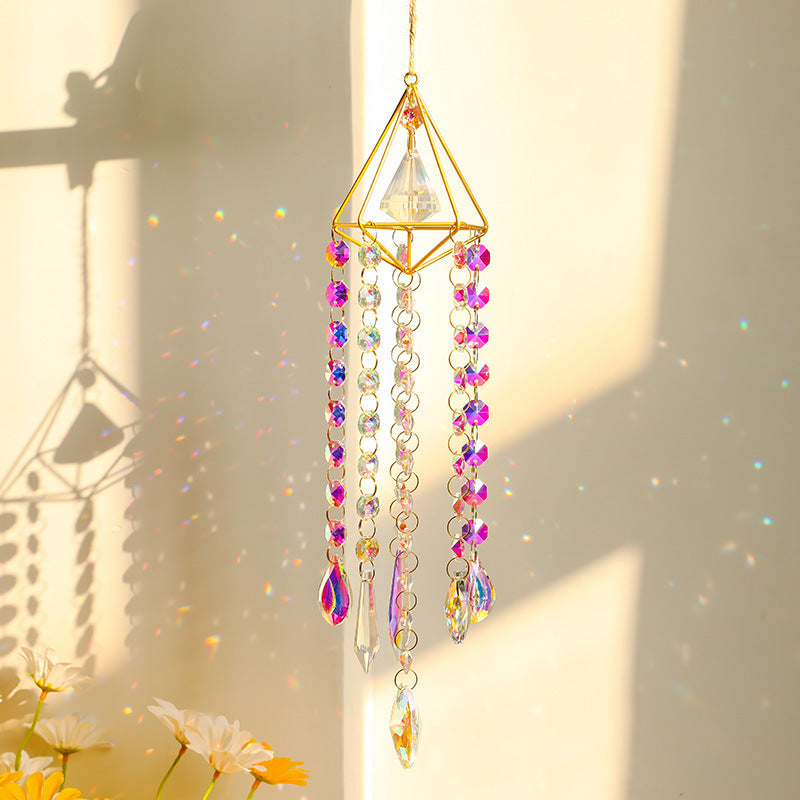 Crystal Pendant Pastoral Crystal Garden Wind Chime Pendant Decoration