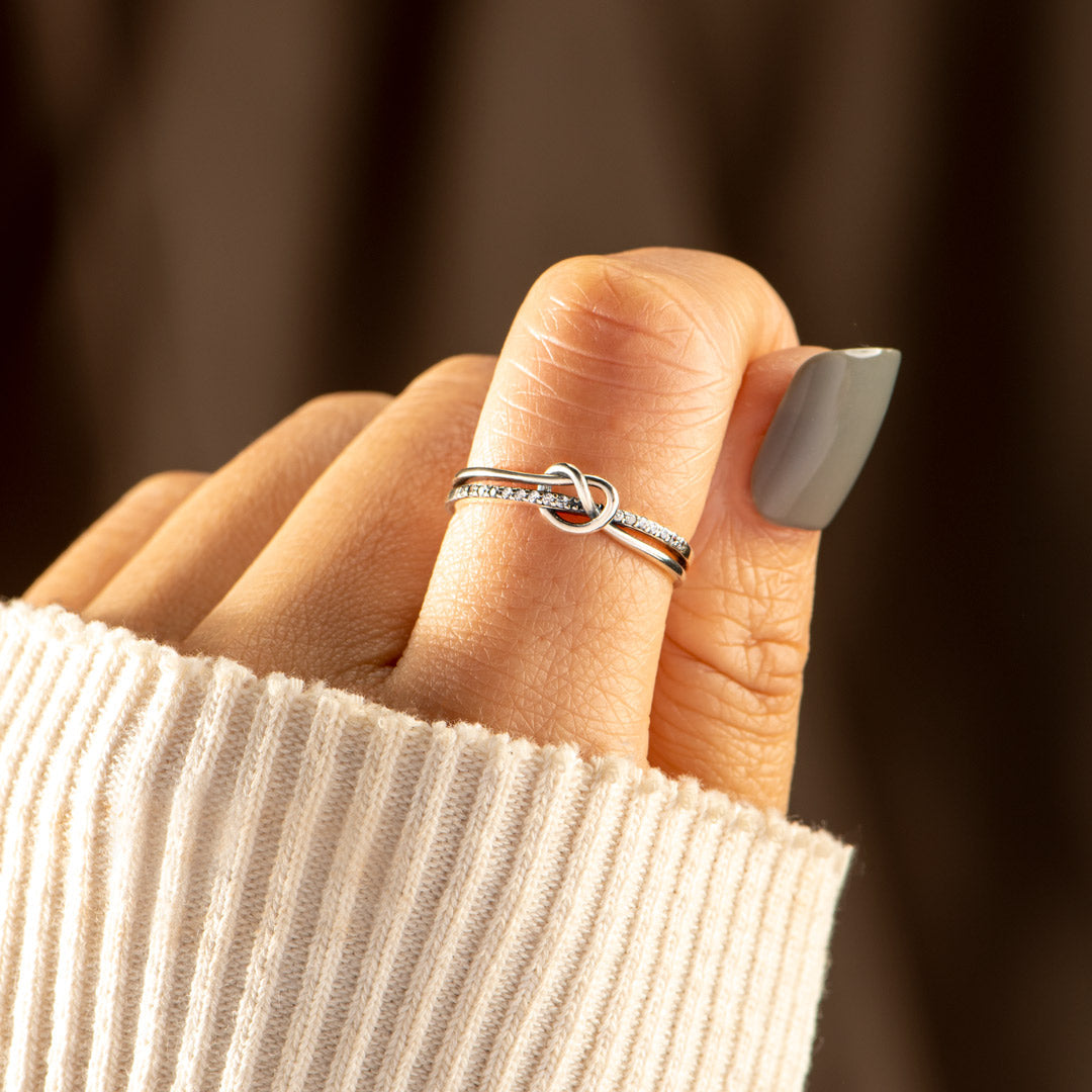 True Friendship Double Band Knot Ring