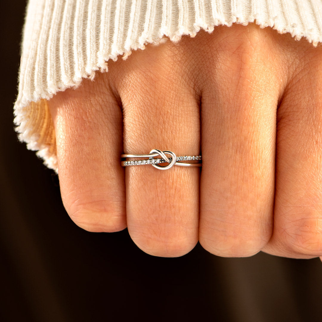 True Friendship Double Band Knot Ring