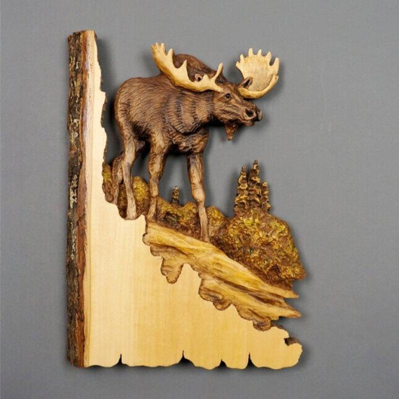 💥Pure handicraft sale (50% OFF) 💥Animal carving crafts wall decoration