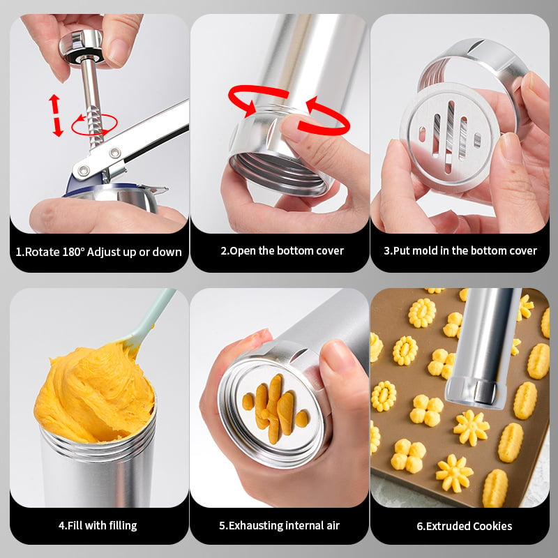 2024 Upgrade Aluminum Cookie Maker Press Kit