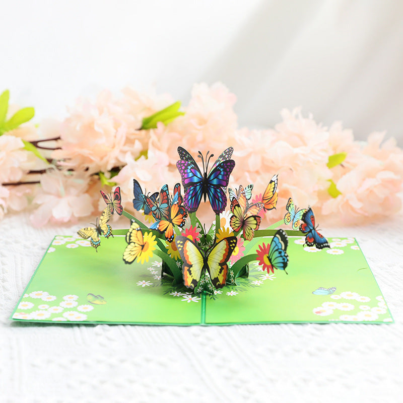 Colorful Butterflies Pop-up Card