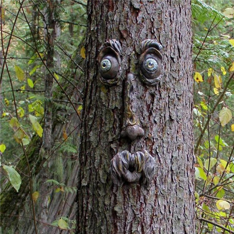 Old Man Tree Face Garden Sculpture