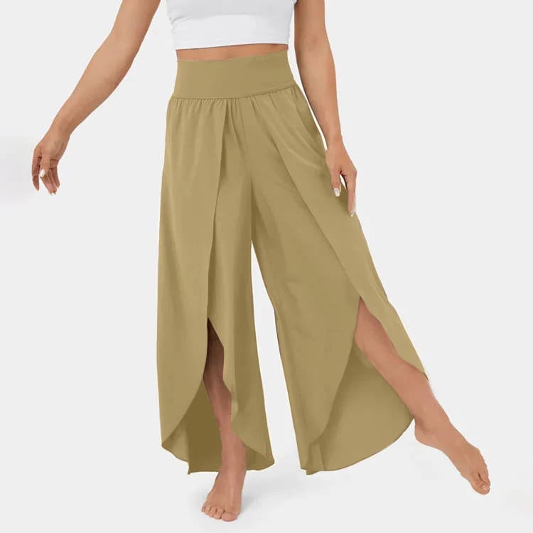 🔥High Waisted Split Wide Leg Quick Dry Casual Pants🎉