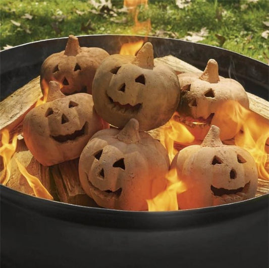 Stoneware Fire Pumpkins