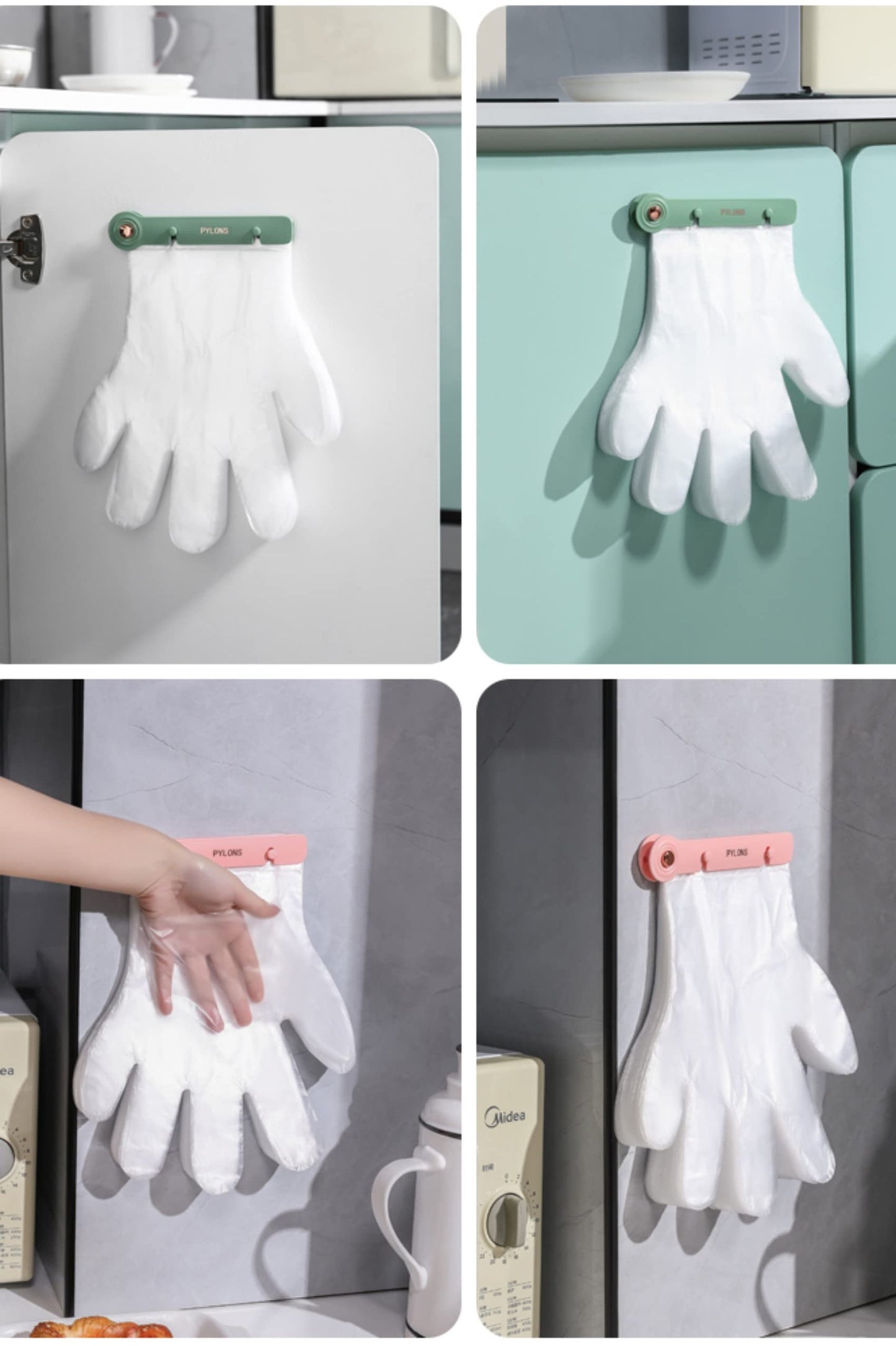 Disposable Glove Holder Organizer Wall Mounted (With 100PCS Gloves)