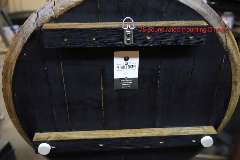 Bourbon whiskey barrel shelf