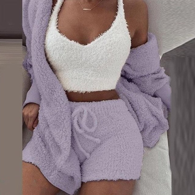 🔥CHRISTMAS HOT SALE🔥Winter Plush Home Casual Wear - Cosy Knit Set (3 Pieces)