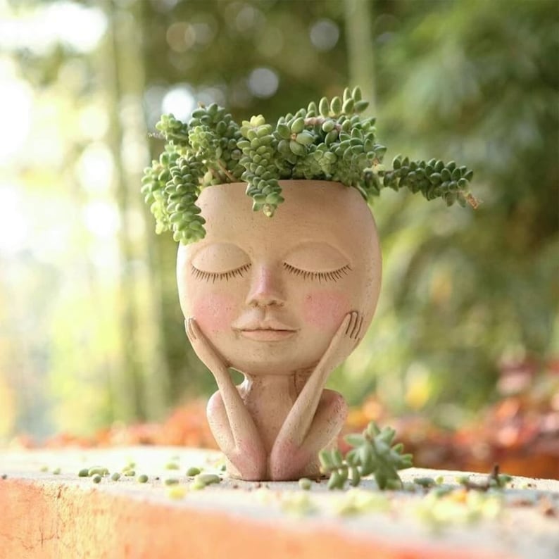 💝2023 HOT SALE 48% OFF-Girl Face Head Planter