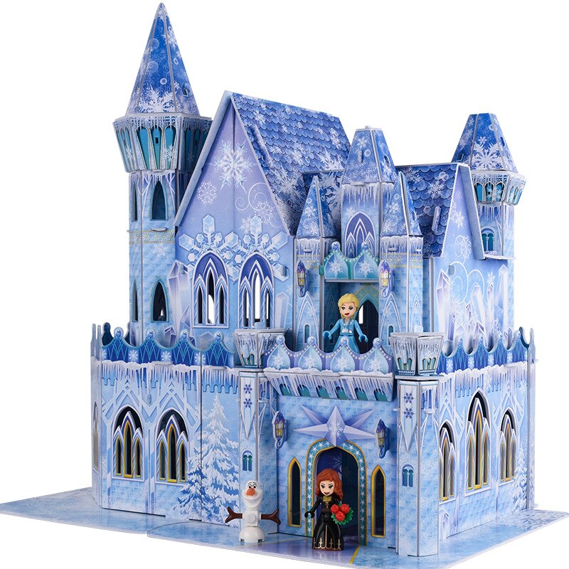 3D Early Education Three-dimensional Jigsaw Puzzle Jigsaw Puzzle Ice and Snow Castle Children's Educational Toys Children's Gift