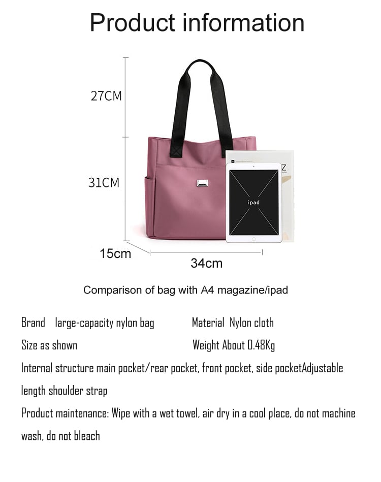 🔥Large Capacity Waterproof Multi Pocket Nylon Shoulder Bag👜