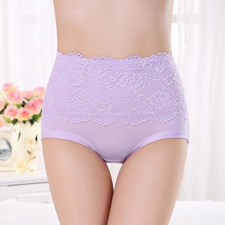 4pcs/set High Elastic Lace Panties