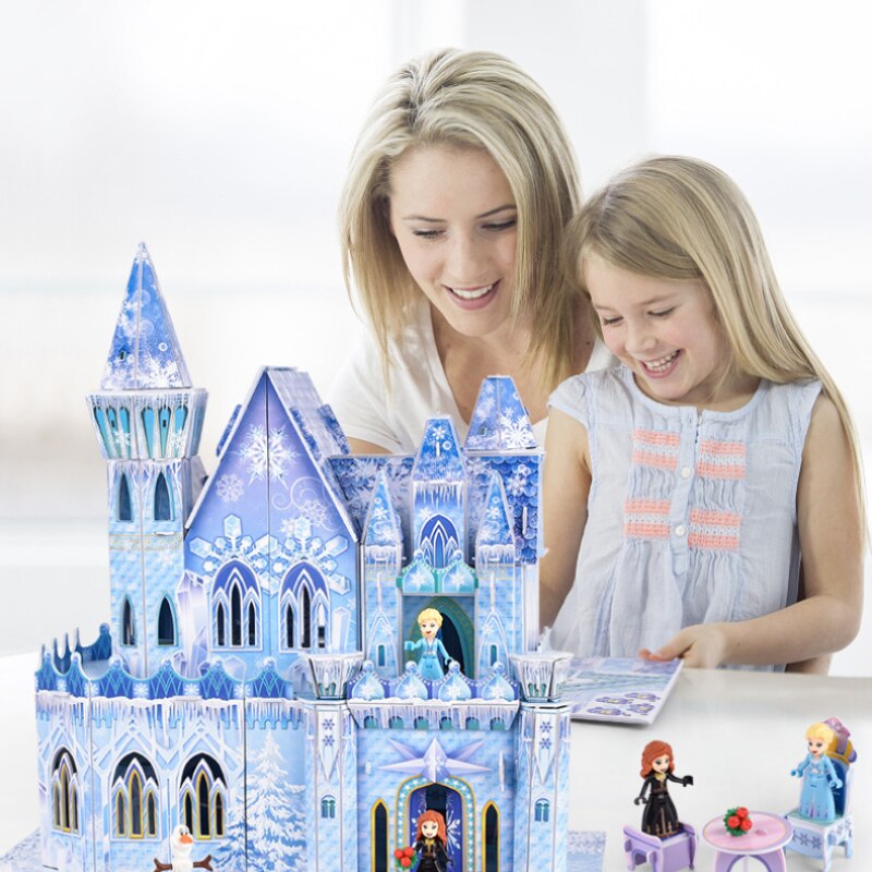 3D Early Education Three-dimensional Jigsaw Puzzle Jigsaw Puzzle Ice and Snow Castle Children's Educational Toys Children's Gift