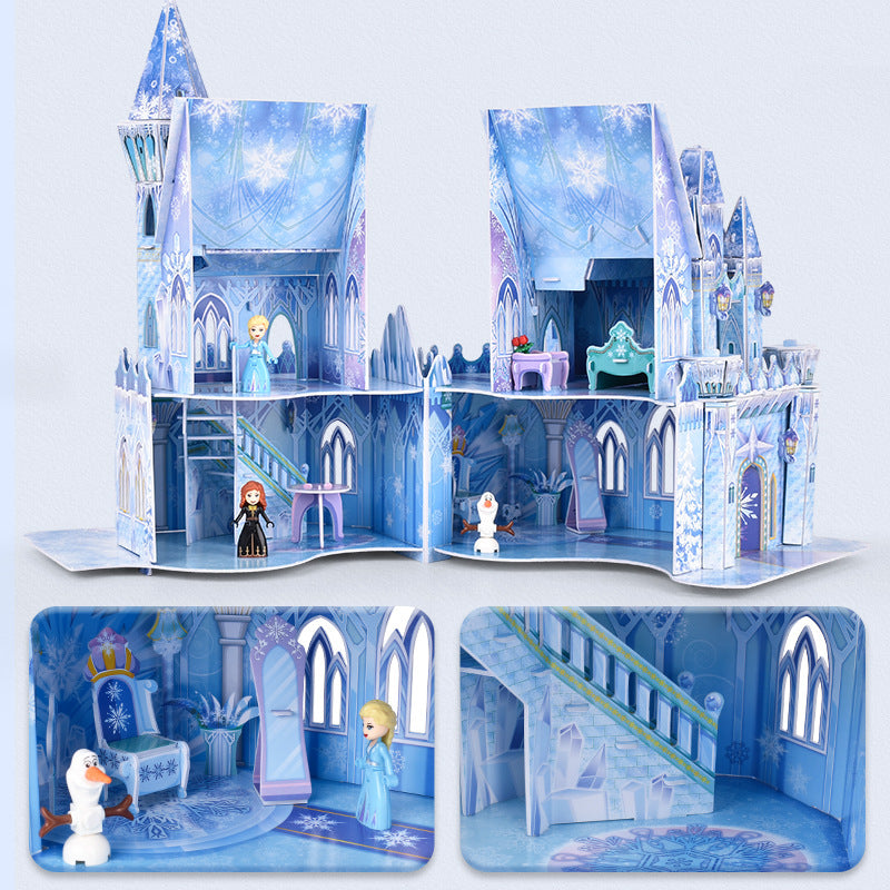 3D Early Education Three-dimensional Jigsaw Puzzle Jigsaw Puzzle Ice and Snow Castle Children's Educational Toys Children's Gift