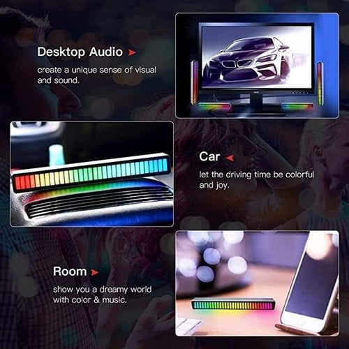 Wireless Sound Activated RGB Light Bar (3PCS)