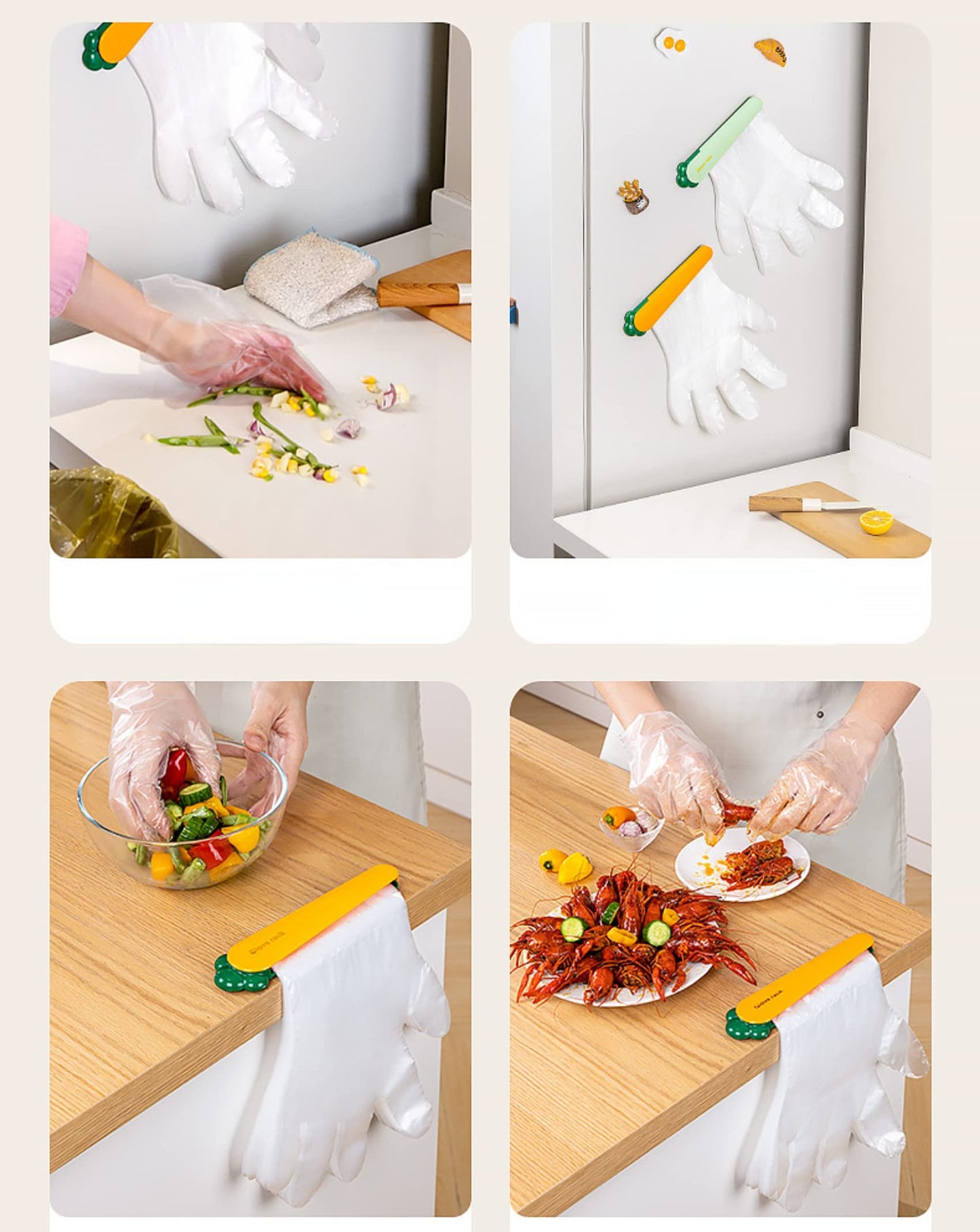 Disposable Glove Holder Organizer Wall Mounted (With 100PCS Gloves)