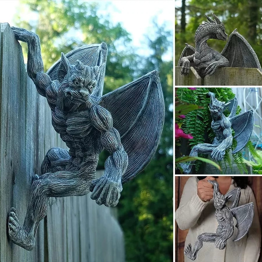 (🔥Last Day Promotion 50% OFF) - Dragon Winged Gargoyle Fence Hanger