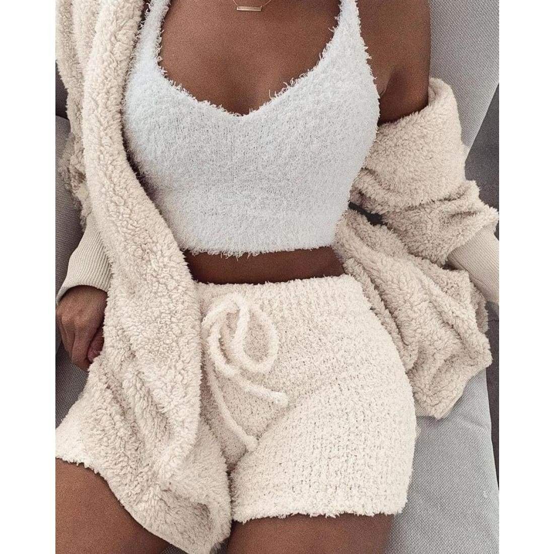 🔥CHRISTMAS HOT SALE🔥Winter Plush Home Casual Wear - Cosy Knit Set (3 Pieces)