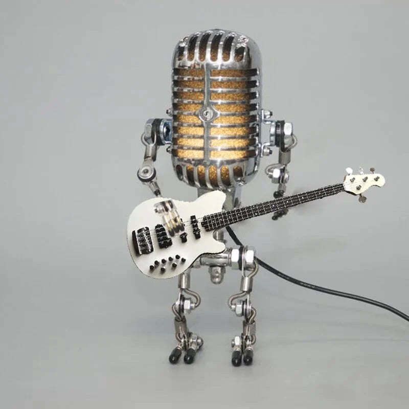 Vintage Metal Microphone Robot Desk Lamp🎸