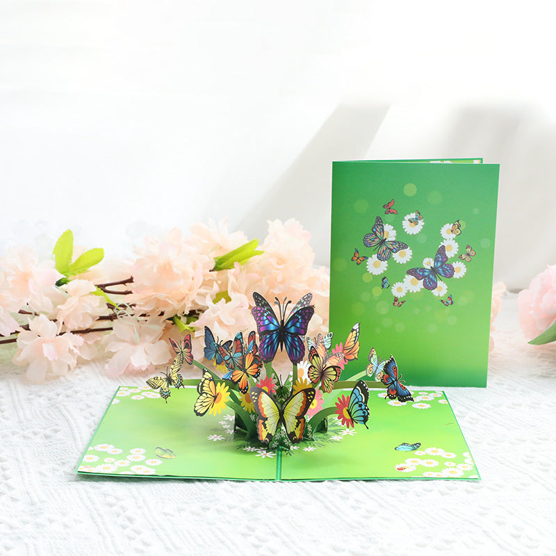 Colorful Butterflies Pop-up Card