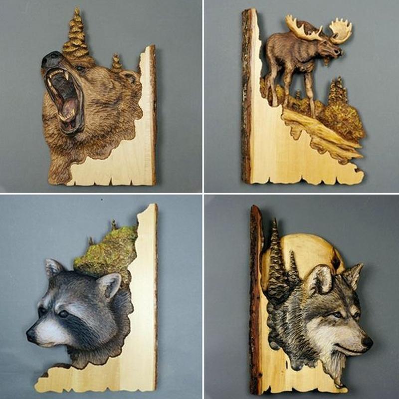 💥Pure handicraft sale (50% OFF) 💥Animal carving crafts wall decoration