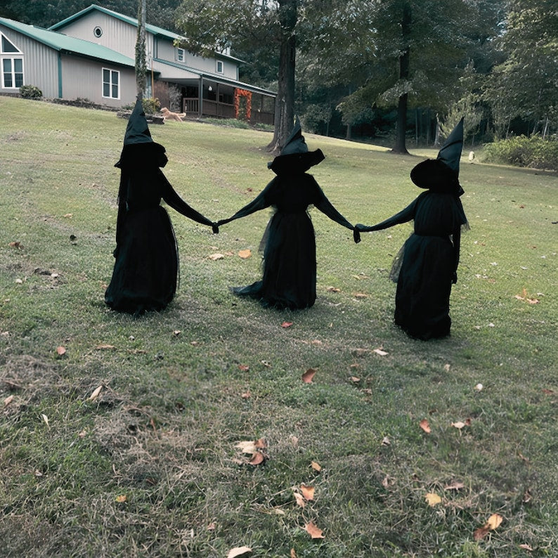 Lighted Halloween Witch Stakes